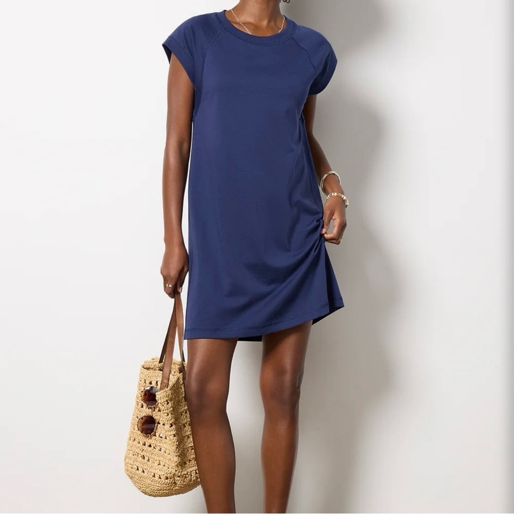 Evereve Nora Muscle Dress Size Large Blue Summer